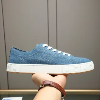 Hermès Oran 牛仔蓝白生活休闲鞋