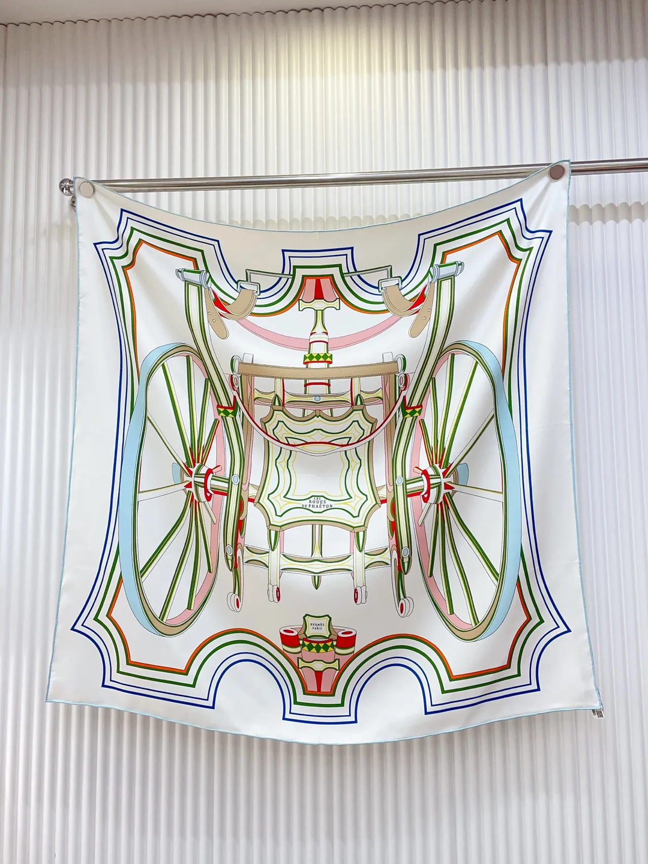 Hermès Phaeton’s Wheel 90cm Lenço de seda 4