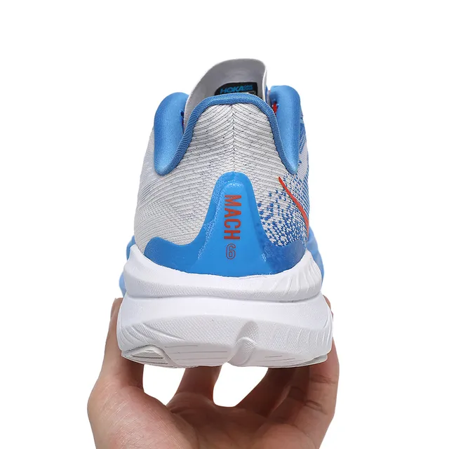 Hoka Mach 6 White Blue Red Running Shoes 4