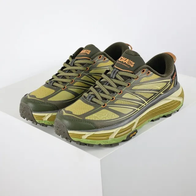 Hoka Mafate Speed 2 Army Green Lime Green Trail Running Shoes 2