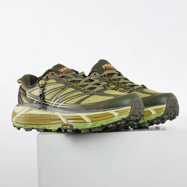 Hoka Mafate Speed 2 Army Green Lime Green Trail Running Shoes 3