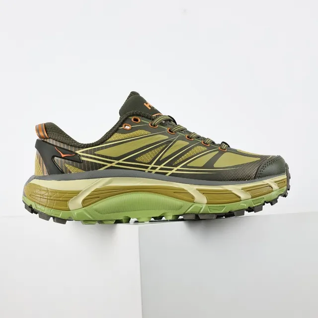 Hoka Mafate Speed 2 Army Green Lime Green Trail Running Shoes 7