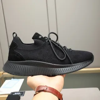Hugo Boss Black Knit Lace-Up Lifestyle Sneakers