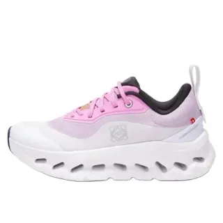 Loewe Anagram Run White Pink Sculpted Sole Open Hexagonal Midsole Cutouts Chunky Sneakers