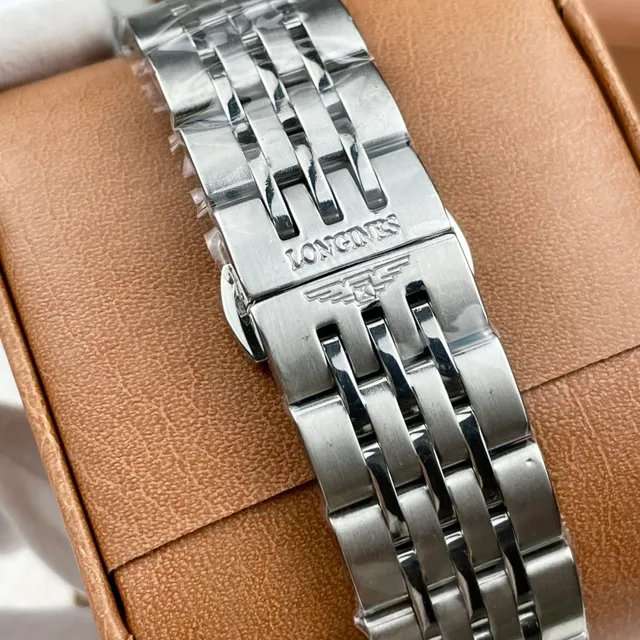 Longines montre noire argent cadran classique robe mécanique 6