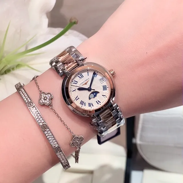 Longines DolceVita Two-Tone Moonphase Mechanical Watch 4