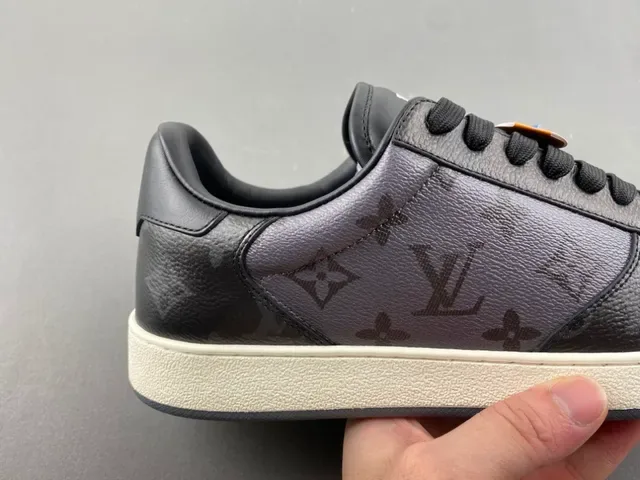 Louis Vuitton Black Beige Monogrammed Leather Cupsole Construction Lifestyle Sneakers 3
