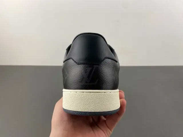 Louis Vuitton Black Beige Monogrammed Leather Cupsole Construction Lifestyle Sneakers 4