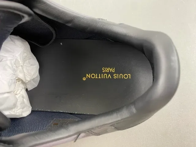Louis Vuitton Black Beige Monogrammed Leather Cupsole Construction Lifestyle Sneakers 7
