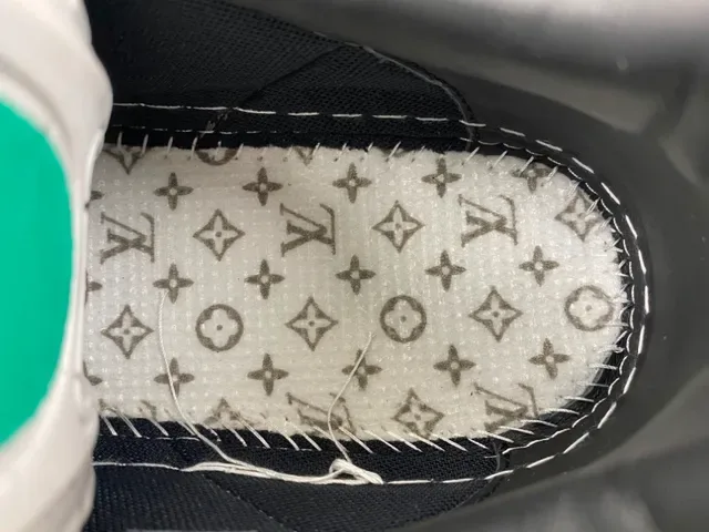 Louis Vuitton Black Beige Monogrammed Leather Cupsole Construction Lifestyle Sneakers 8