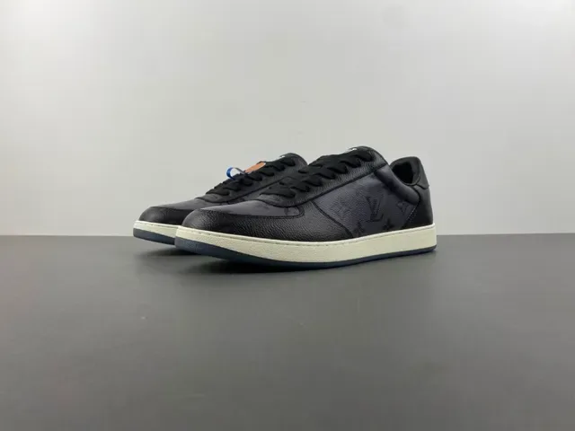 Louis Vuitton Black Beige Monogrammed Leather Cupsole Construction Lifestyle Sneakers 10