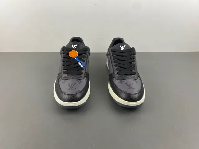 Louis Vuitton Black Beige Monogrammed Leather Cupsole Construction Lifestyle Sneakers 11