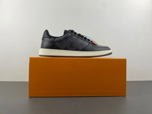 Louis Vuitton Black Beige Monogrammed Leather Cupsole Construction Lifestyle Sneakers 15