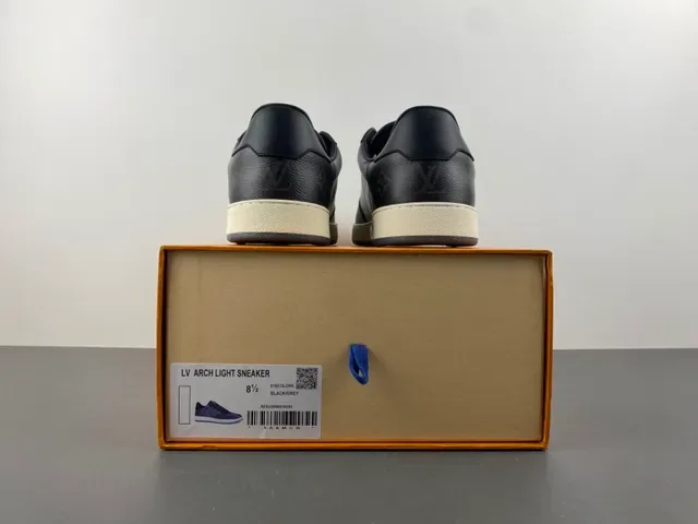 Louis Vuitton Black Beige Monogrammed Leather Cupsole Construction Lifestyle Sneakers 17