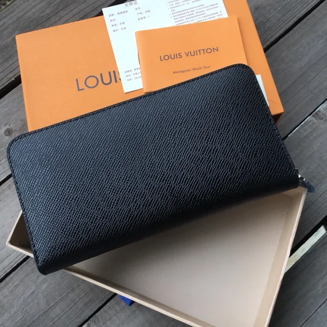 Louis Vuitton Black Embossed LV Monogram Textured Leather Long Wallet 8