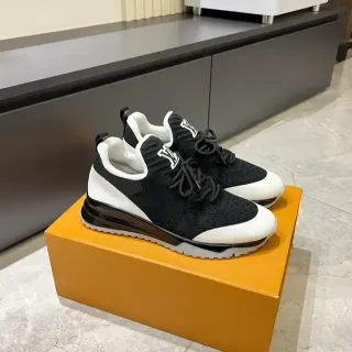 Louis Vuitton Negro Blanco Parte Superior de Punto Monogram Logo Zapatillas Lifestyle