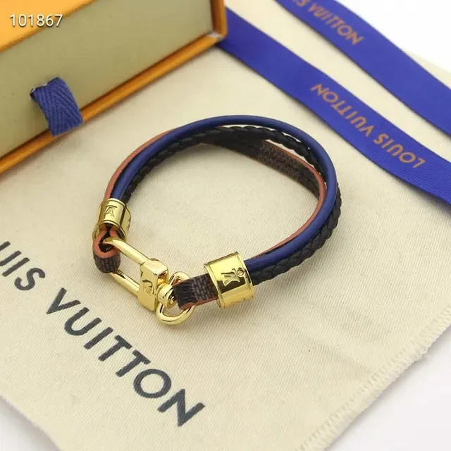 Louis Vuitton Bracelet Tressé Monogramme Toile et Cuir 2