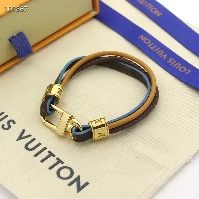 Louis Vuitton Bracelet Tressé Monogramme Toile et Cuir 3