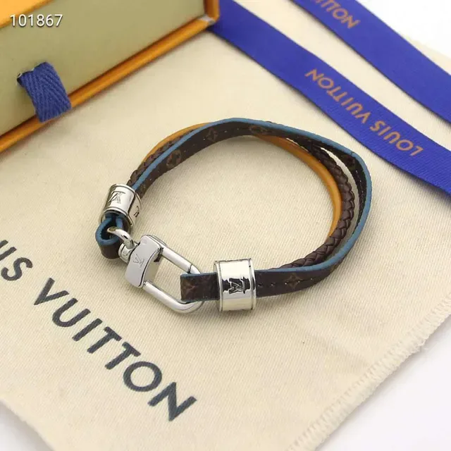 Louis Vuitton Bracelet Tressé Monogramme Toile et Cuir 4