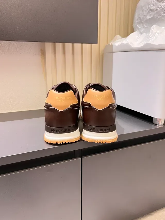 Louis Vuitton Brown Beige Leather-Paneled Low-Top Lifestyle Sneakers 2