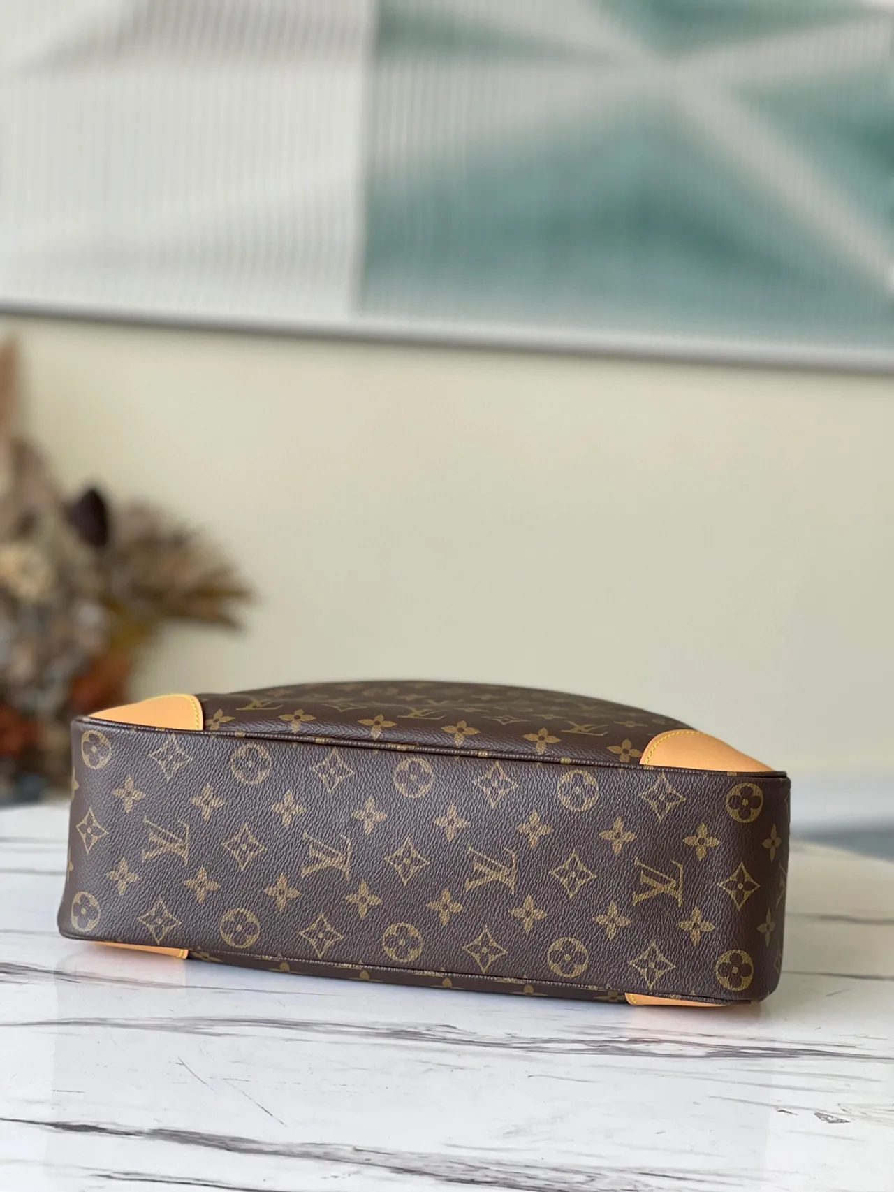 Louis Vuitton 棕米色印花帆布浅棕皮革装饰的波西米亚包 7