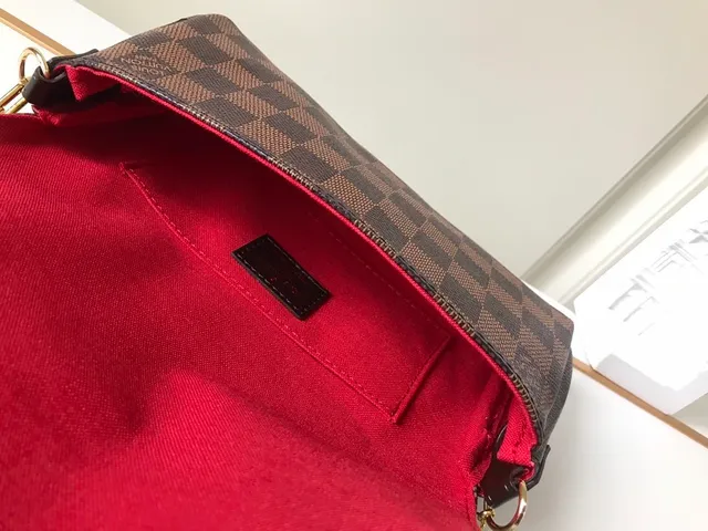 路易威登棕金色Damier Ebène格子帆布硬件手袋 2