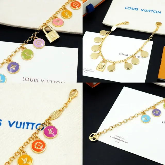 سوار Louis Vuitton تشارم ذهبي متعدد الألوان سلسلة تشامز مينا 10