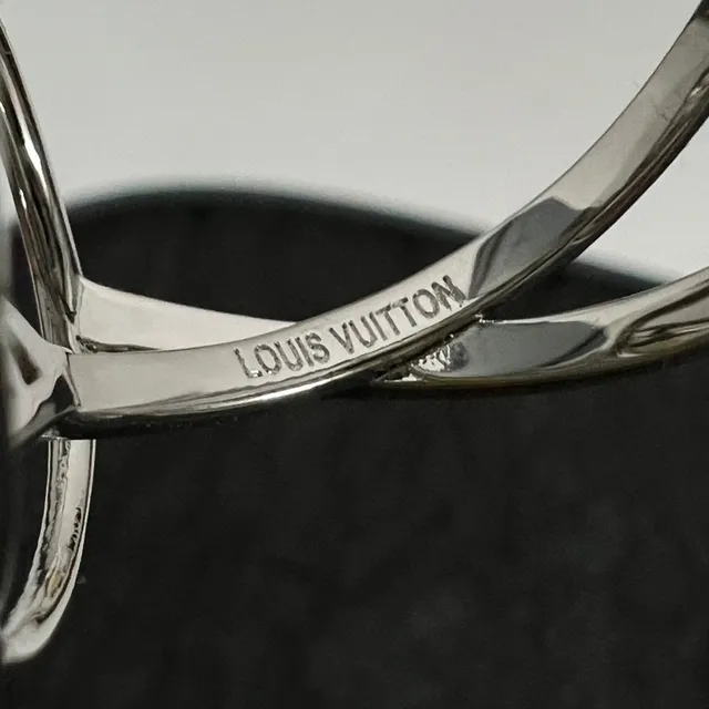 Louis Vuitton círculo LV monograma de doble banda anillo 2