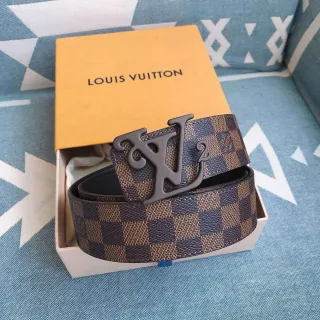 Louis Vuitton Damier Ebène LV² Fivela Cinto de couro
