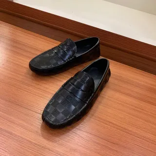 Louis Vuitton Damier Graphite Black चेकर्ड पैटर्न उभरा हुआ LV मोनोग्राम लूफर
