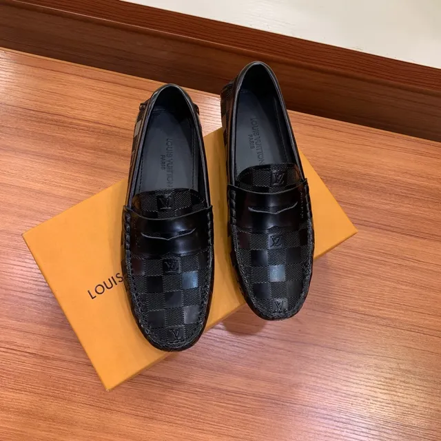 Louis Vuitton Damier Graphite Black Checkered Pattern Embossed LV Monogram Loafer 3
