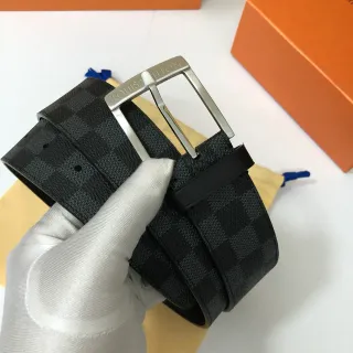 Louis Vuitton Damier Graphite Check cinto de couro