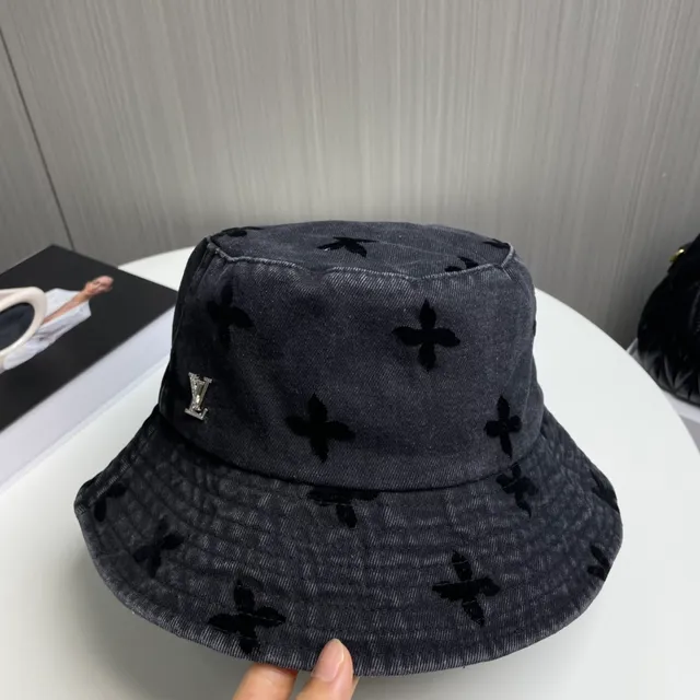 Louis Vuitton Embroidered Floral Corduroy Bucket Hat 3