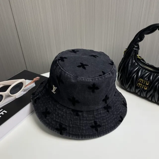 Louis Vuitton Embroidered Floral Corduroy Bucket Hat 7