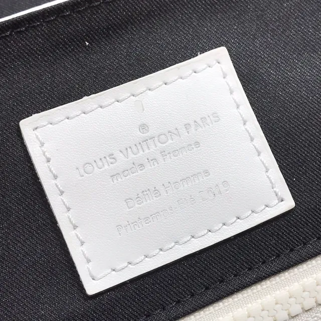 Louis Vuitton Explorer Black White Embossed Monogram Leather Flap-Top Closure Casual Backpack 16
