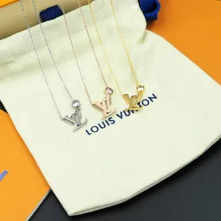 Collar Louis Vuitton Monograma en oro y plata con acento de cristal