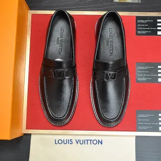 Louis Vuitton কালো চামড়া মোনোগ্রাম বাকেল লোফার