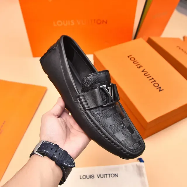 Louis Vuitton LV Buckle Loafer Black Monogram Canvas Leather Loafers 5