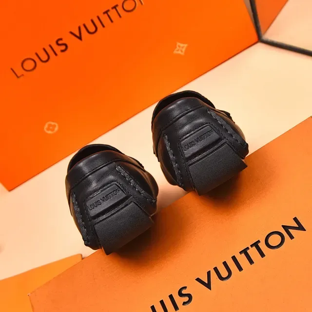 Louis Vuitton LV Buckle Loafer Black Monogram Canvas Leather Loafers 9