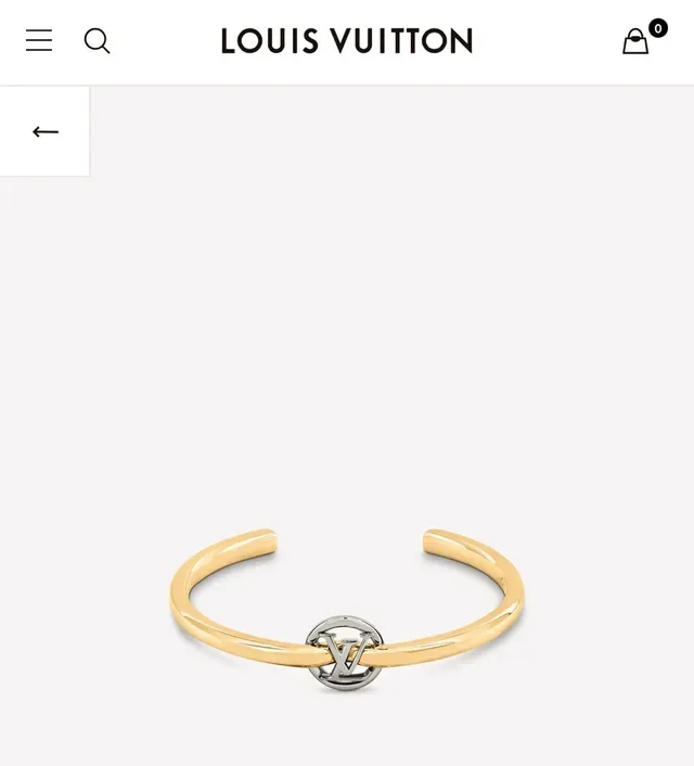 Louis Vuitton LV Circle Gold-Tone Interlocking Monogram Bracelet 2
