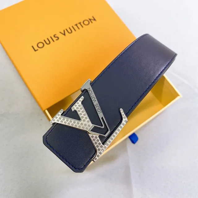 Louis Vuitton LV Initiales Blue Leather Belt 6