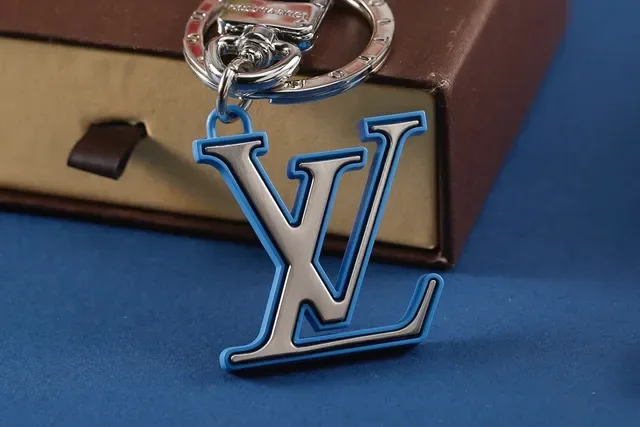 Louis Vuitton LV Initials Silver Blue Metallic Hardware Rubber-Accented Monogram Crossbody Bag 5