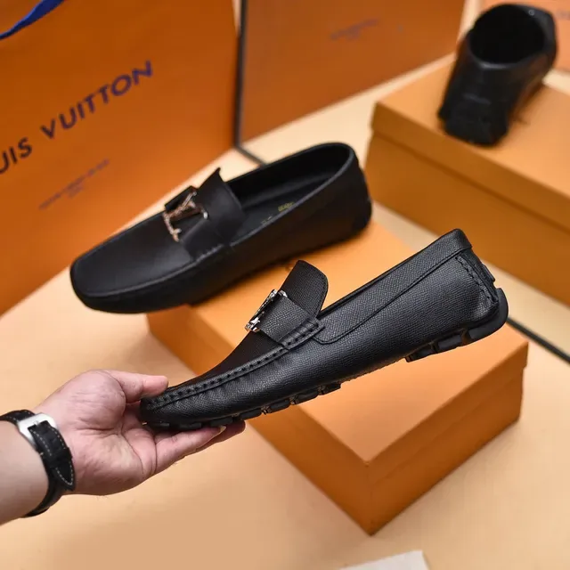 Louis Vuitton LV Loafer Black Textured Leather Loafers 6