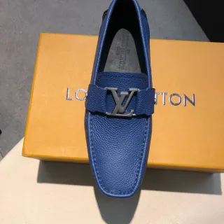 Louis Vuitton LV लूफर नीला ग्रेन लेदर लूफर