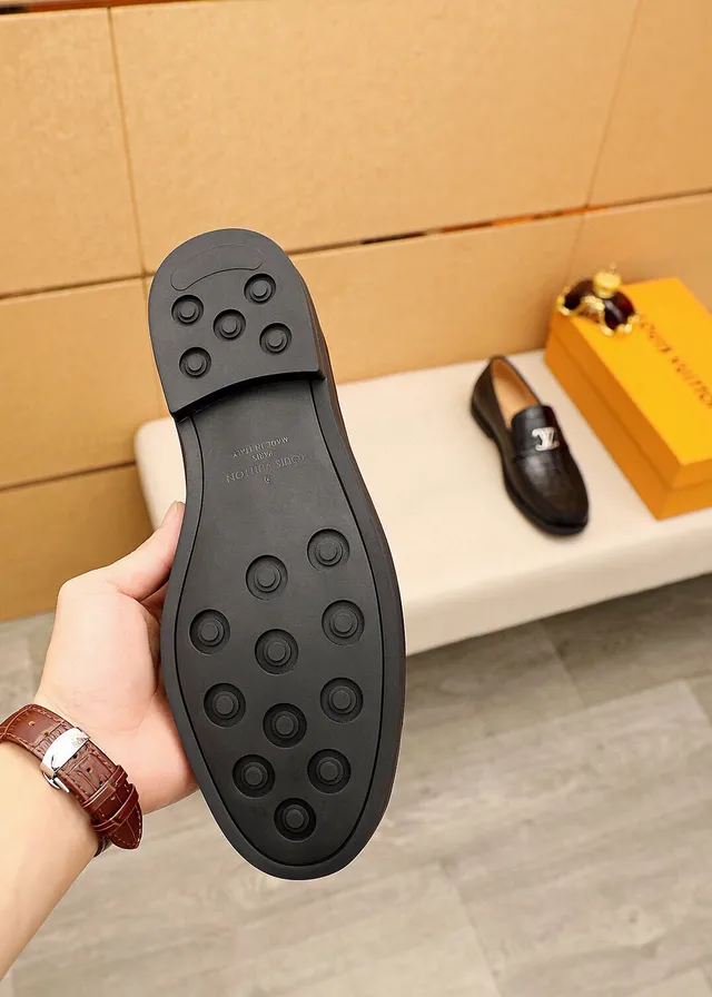 Louis Vuitton LV লোফার ক্রক-এমবসড ব্ল্যাক লেদার লোফার্স 2