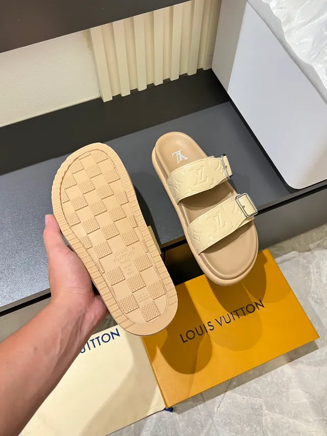 Louis Vuitton LV سلايد مونوغرام رباط مطاط كاجوال صندل 2