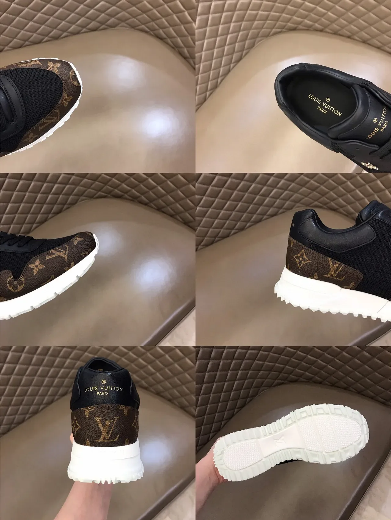Louis Vuitton LV Trainer Black Brown Monogram Canvas Mixed-Material Upper Lifestyle Sneakers 2