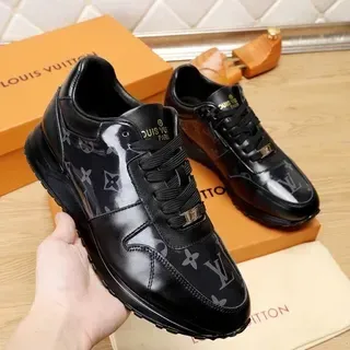 Louis Vuitton LV Trainer 黑色印花皮革 光泽漆皮细节 生活方式运动鞋