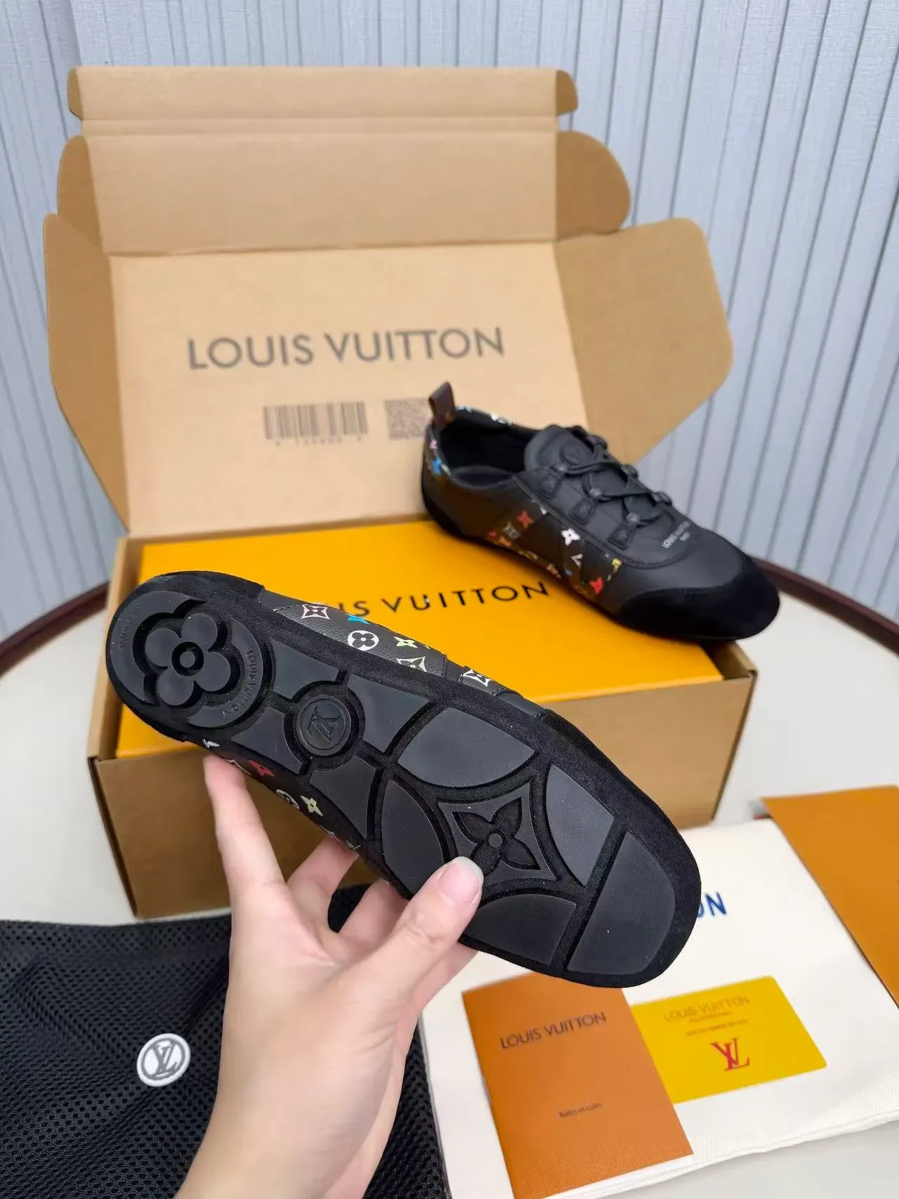 Louis Vuitton LV Trainer Black Multicolor Low-Top Mixed-Material Lifestyle Sneakers 3