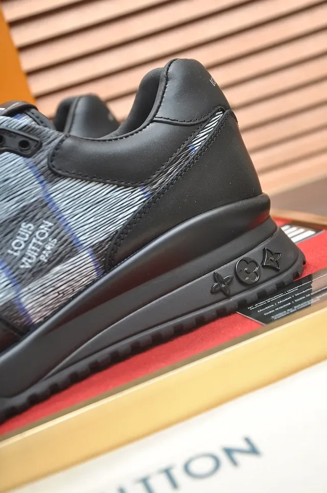 Louis Vuitton LV Trainer Black Silver Leather And Technical Mesh Upper Sculpted Rubber Sole Lifestyle Sneakers 2
